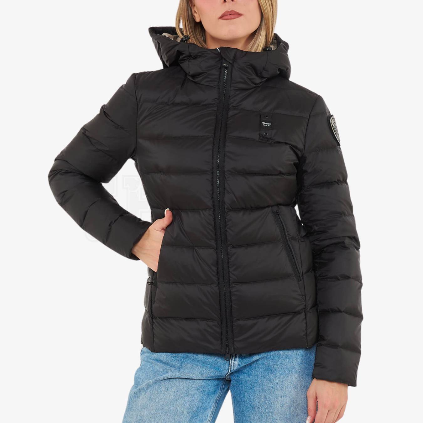 PIUMINO CORTO BLAUER CHARME INT. PIUMA TRAMA DRITTO