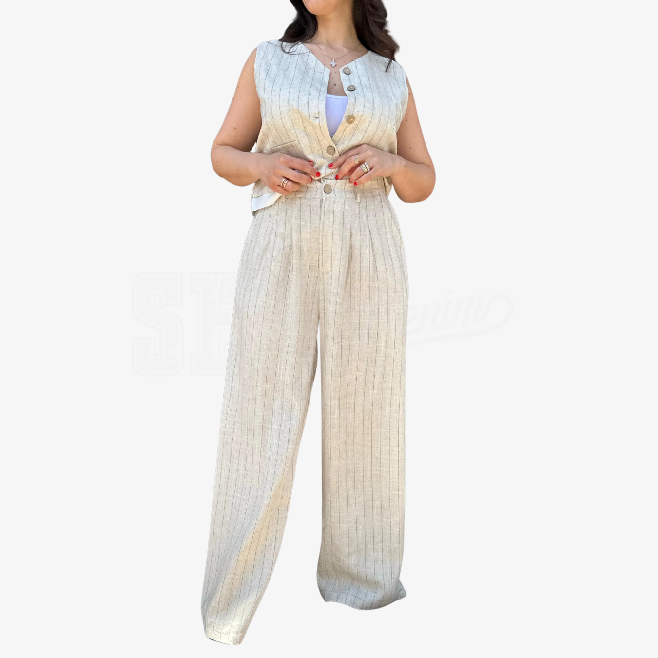 COORDINATO GILET SEM ADELAIDE GESSATO STRASSATO