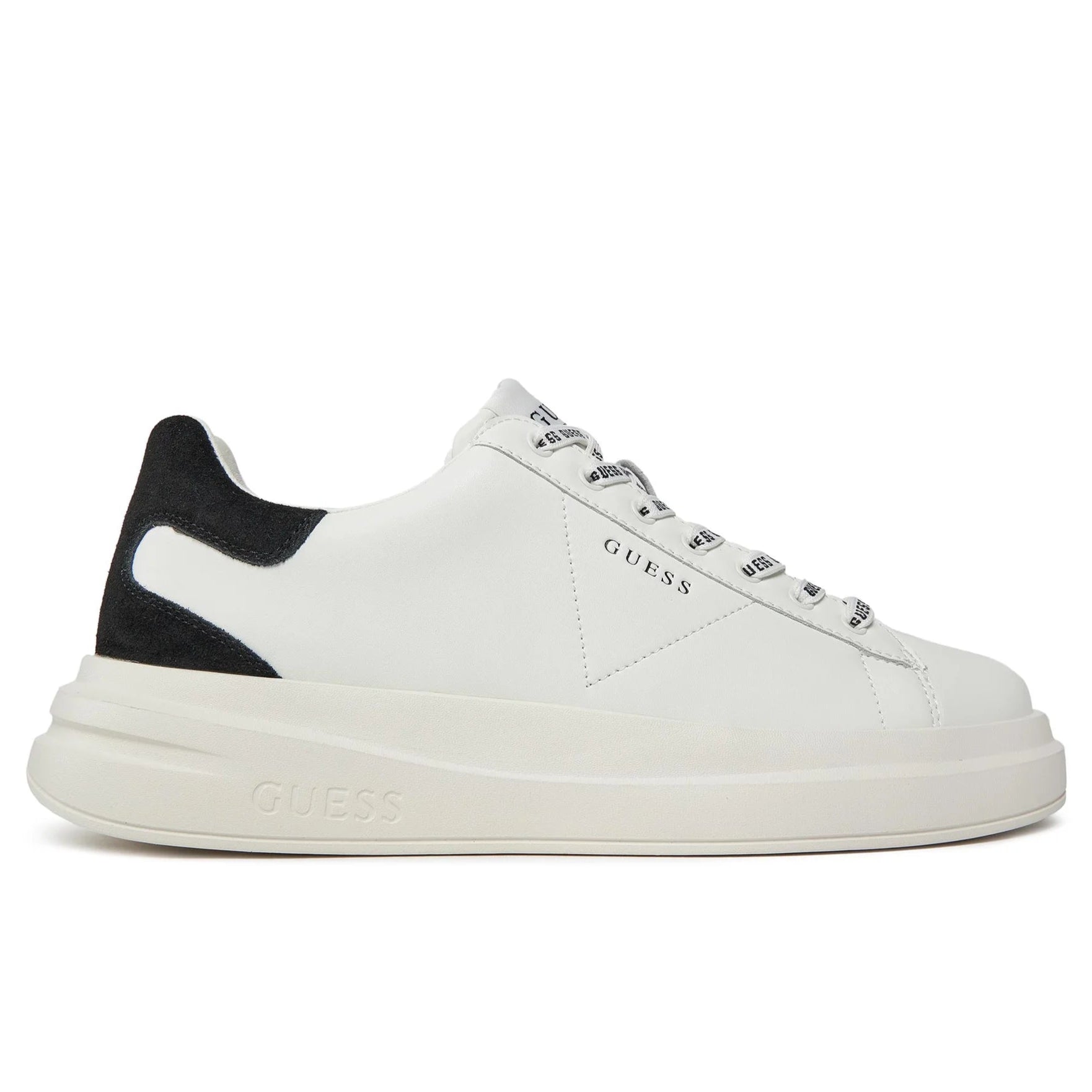 SCARPE GUESS ELBA FONDO MQ WHITE BLACK