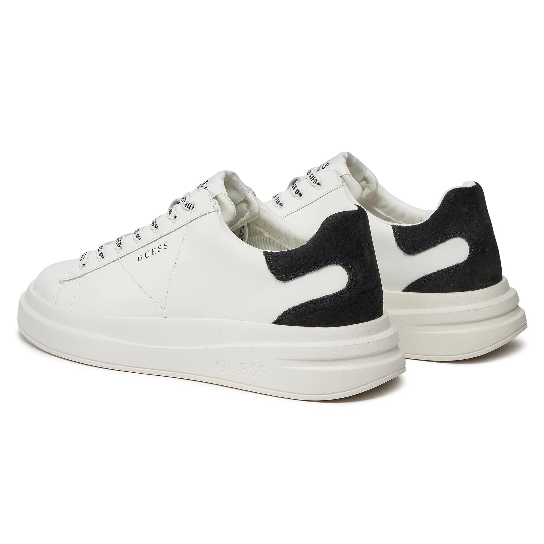 SCARPE GUESS ELBA FONDO MQ WHITE BLACK