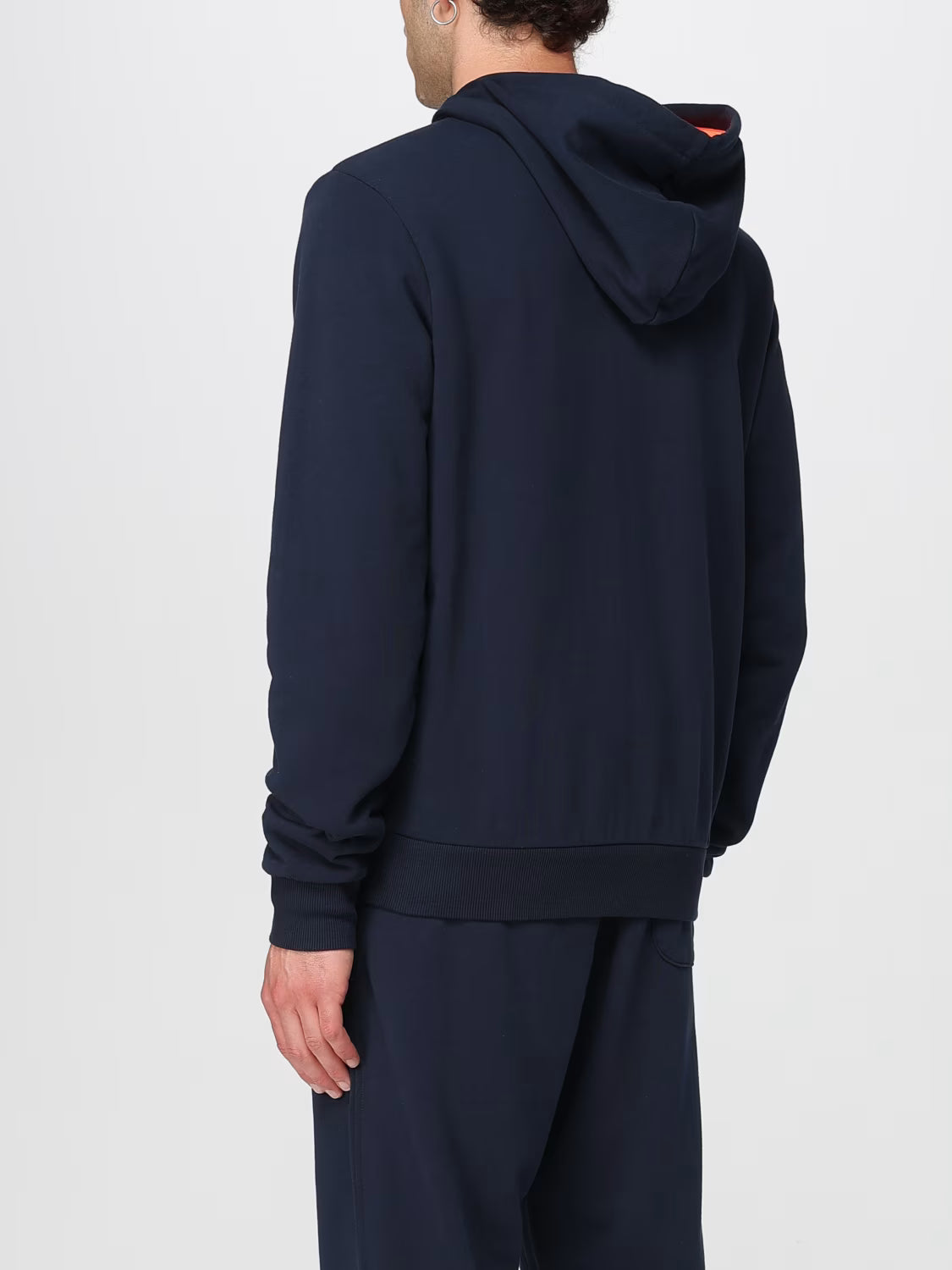 FELPA SUN68 ZIP CAPPUCCIO BIG LOGO FLUO FLEECE