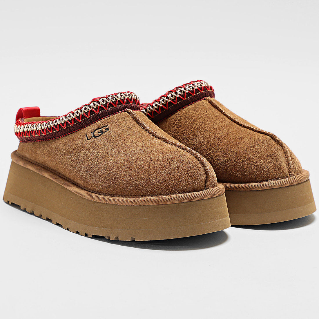 SCARPA UGG TAZZ PANTOFOLA PLATFORM CHESTNUT