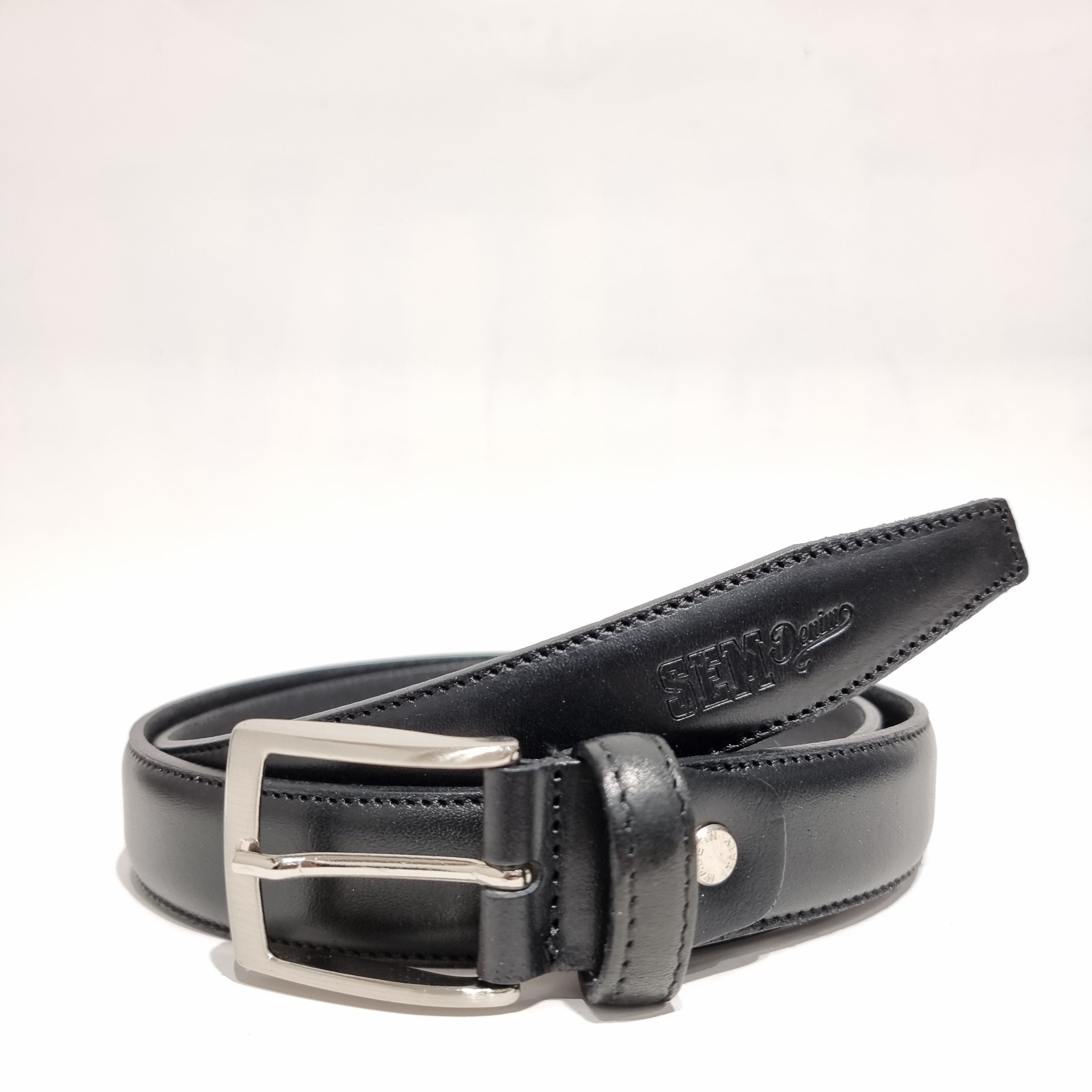 SEM DENIM CINTURA 3CM PELLE LASCIA PUNTO FESTONE